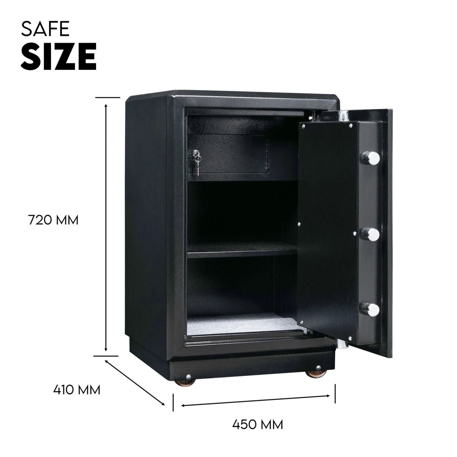 Digital Safe Safety Box Security Code Lock Box Fire Proof Heavy Duty 80L - Cosy Abode