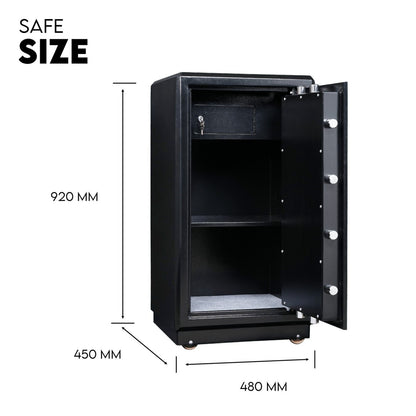 Electronic Digital Safe Box Fire Proof Safe Heavy Duty Key Lock Security 118L - Cosy Abode