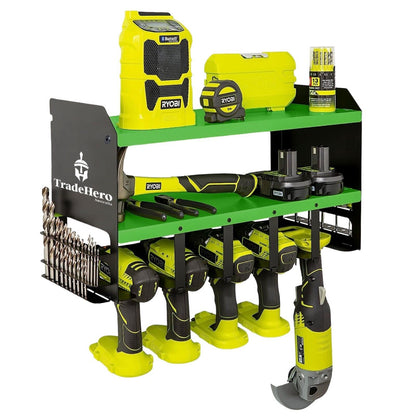 Power Tool Organiser Wall Mounted Drill Storage Organizer Holder Hikoki Green - Cosy Abode