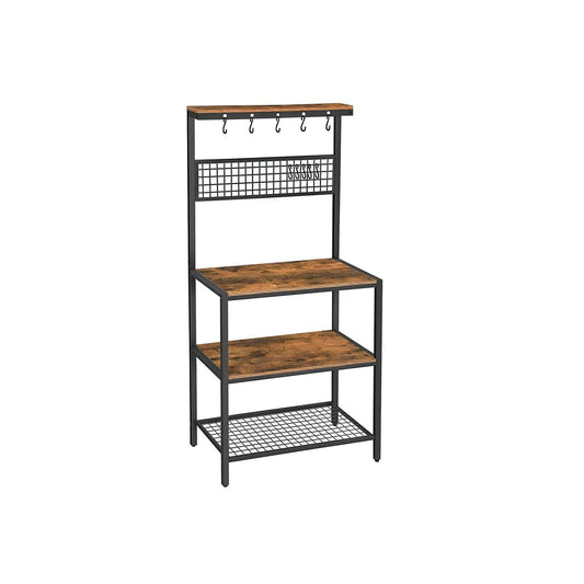 VASAGLE 3 Tier Kitchen Storage Shelves with 10 S-Hooks - Cosy Abode