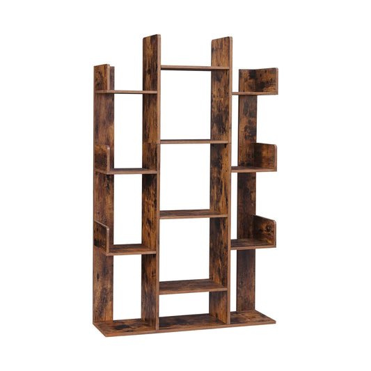 VASAGLE Bookshelf Tree-Shaped Bookcase with 13 Storage Shelves - Cosy Abode
