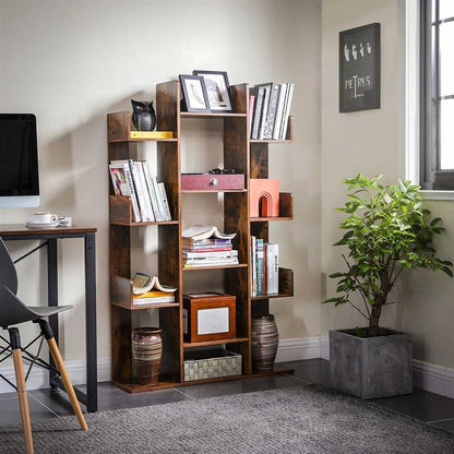 VASAGLE Bookshelf Tree-Shaped Bookcase with 13 Storage Shelves - Cosy Abode