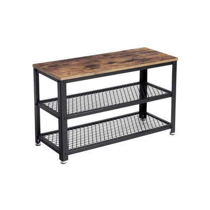 VASAGLE 3 Tier Shoe Storage Bench 73 cm Length - Cosy Abode