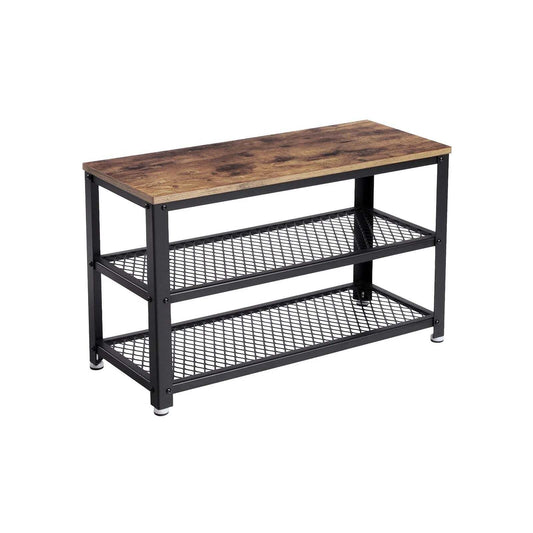 VASAGLE 3 Tier Shoe Storage Bench 73 cm Length - Cosy Abode