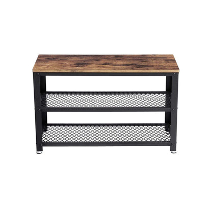 VASAGLE 3 Tier Shoe Storage Bench 73 cm Length - Cosy Abode