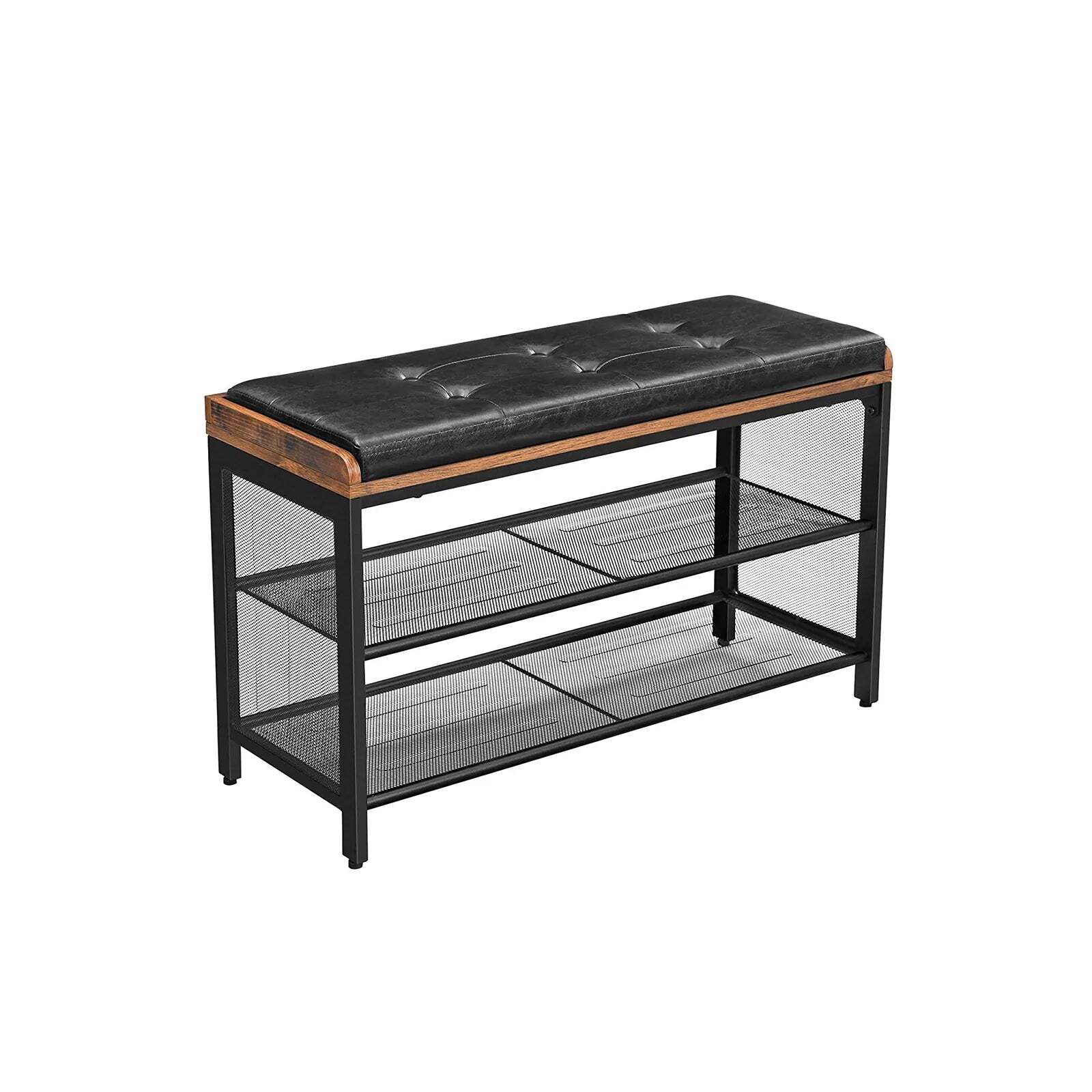VASAGLE 3 Tier Shoe Storage Bench with Padded Seat - Cosy Abode