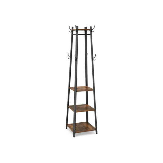 VASAGLE Coat Rack with 3 Shelves - Cosy Abode