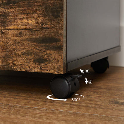 VASAGLE 2 Drawer File Cabinet with Wheels - Cosy Abode