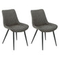 Tyler Fabric Chair (Set of 2) - Grey - Cosy Abode