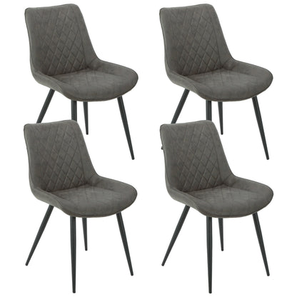 Tyler Fabric Chair (Set of 4) - Grey - Cosy Abode