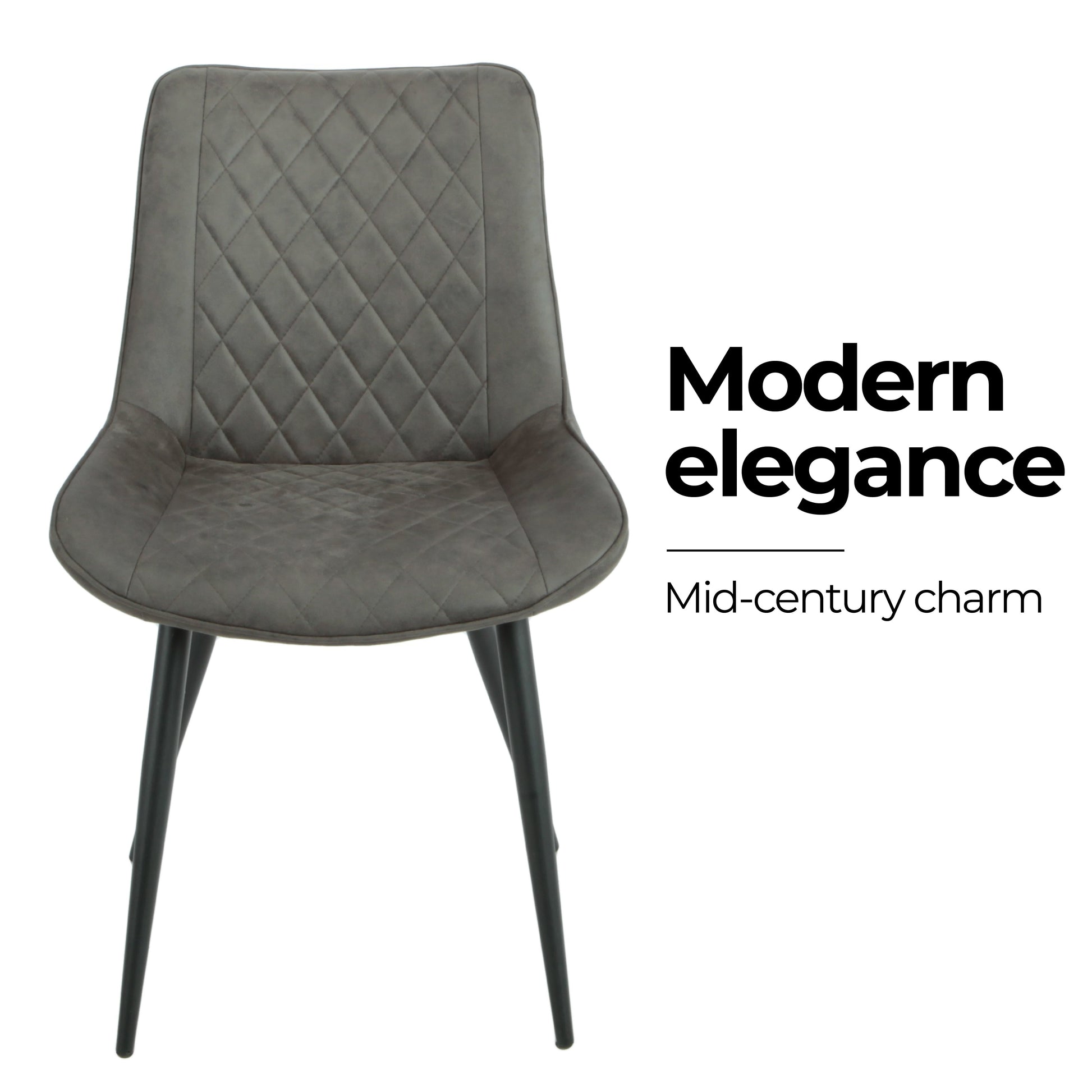 Tyler Fabric Chair (Set of 4) - Grey - Cosy Abode