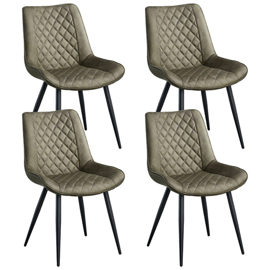 Tyler Fabric Chair (Set of 4) - Olive Green - Cosy Abode