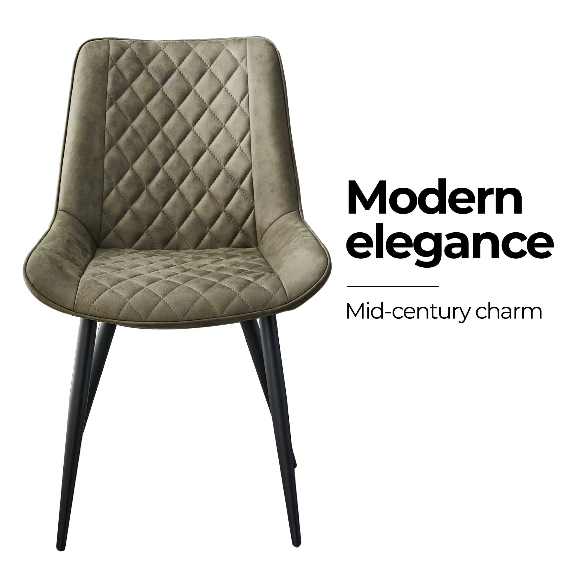 Tyler Fabric Chair (Set of 4) - Olive Green - Cosy Abode
