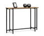 Narrow Golden Black Hallway Console Table with Textured Top - Cosy Abode