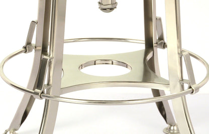 Industrial Wooden Height Adjustable Swivel Bar Stool - Nickel Black - Cosy Abode