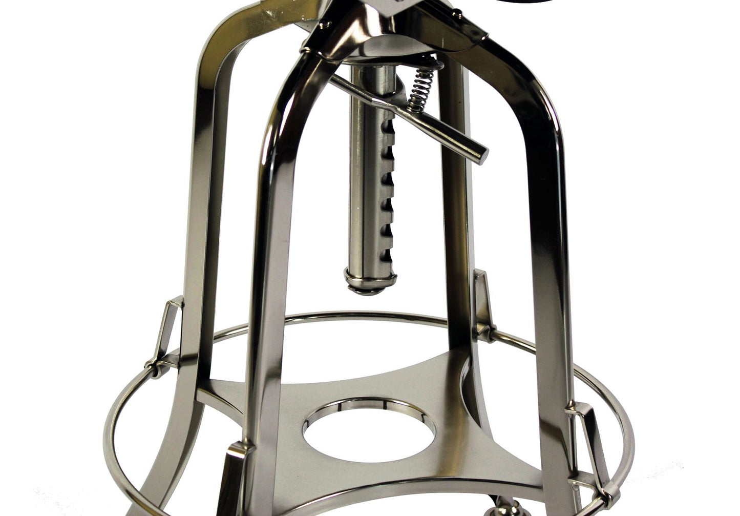 Industrial Wooden Height Adjustable Swivel Bar Stool Chair with Back - Nickel Black - Cosy Abode