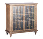 Iron Glass Buffet Sideboard Cabinet with 3 Level Storage in Brass Finish - Cosy Abode