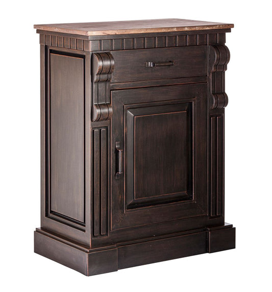 Iron Sideboard Buffet Cabinet with Drawer Storage and Wood Top - Cosy Abode