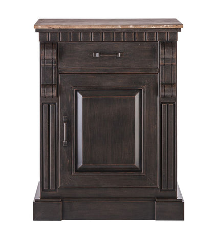 Iron Sideboard Buffet Cabinet with Drawer Storage and Wood Top - Cosy Abode