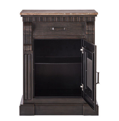 Iron Sideboard Buffet Cabinet with Drawer Storage and Wood Top - Cosy Abode