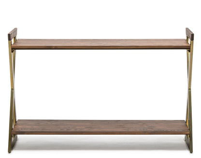 Wooden Entryway Hallway Console Table with Shelves - Cosy Abode