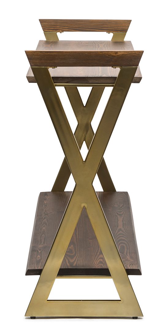 Wooden Entryway Hallway Console Table with Shelves - Cosy Abode