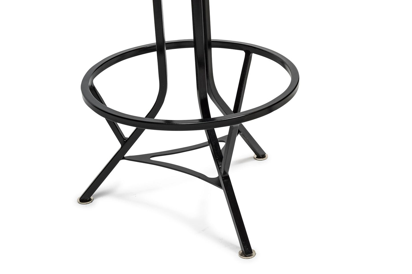 Industrial Wooden Iron Swivel Bar Stool - Black Rustic - Cosy Abode