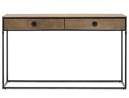 Contemporary Golden Black Hallway Console Table with Drawers - Cosy Abode