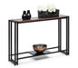 Sleek Hallway Console Table with Copper Textured Top - Cosy Abode
