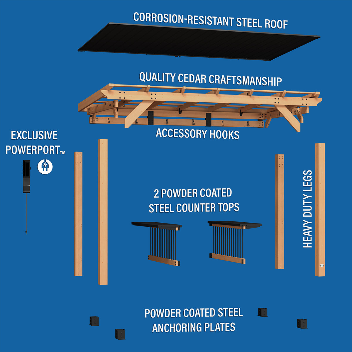 Backyard Discovery Saxony Grill/BBQ XL Gazebo - Cosy Abode