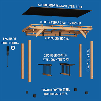 Backyard Discovery Saxony Grill/BBQ XL Gazebo - Cosy Abode