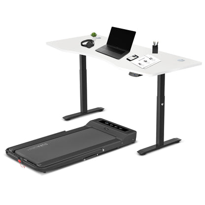 LSG Nimbus Walking Pad Treadmill + ErgoDesk Automatic Standing Desk 1800mm (White) - Cosy Abode
