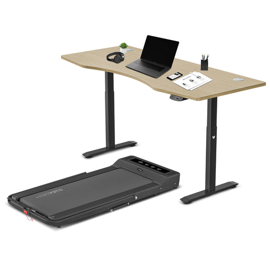 LSG Nimbus Walking Pad Treadmill + ErgoDesk Automatic Standing Desk 1800mm (Oak) - Cosy Abode
