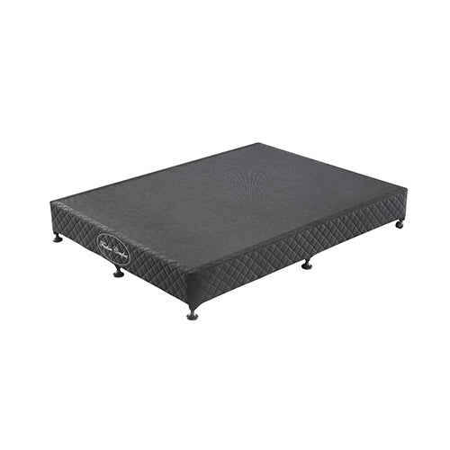 Mattress Base Ensemble Double Size Solid Wooden Slat in Black with Removable Cover - Cosy Abode