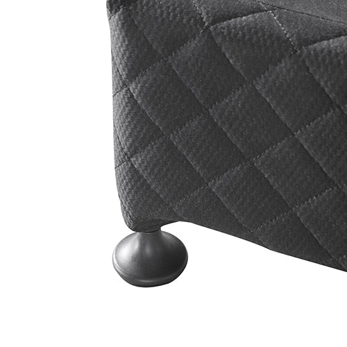 Mattress Base Ensemble Double Size Solid Wooden Slat in Black with Removable Cover - Cosy Abode