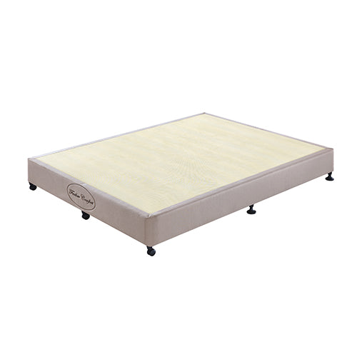 Mattress Base Ensemble King Size Solid Wooden Slat in Beige with Removable Cover - Cosy Abode