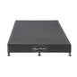 Mattress Base Ensemble Queen Size Solid Wooden Slat in Charcoal with Removable Cover - Cosy Abode