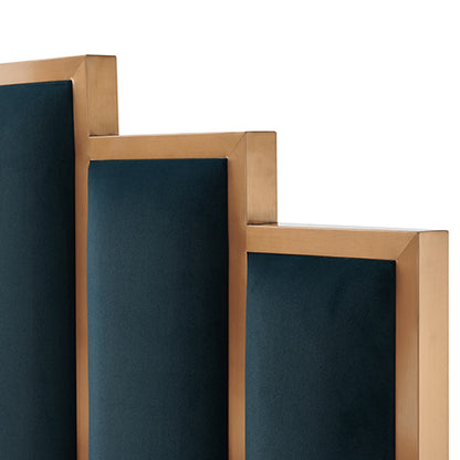 Austin Bed Frame Queen Size Padded Fabric Upholstery with High Quality Slats - Turquoise - Cosy Abode