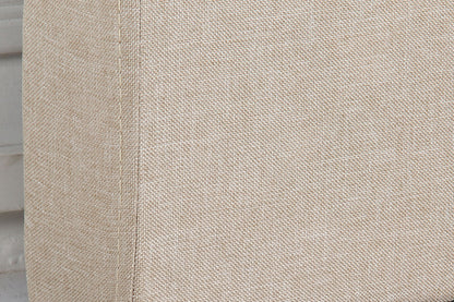 Bed Head Double Beige Headboard Upholstery Fabric Tufted Buttons - Cosy Abode