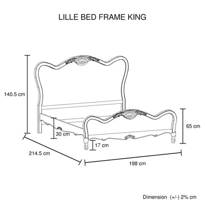 King Size Bed Frame Linen Fabric Beige Oak Wood White Washed Finish Slat Base Mattress Support - Cosy Abode