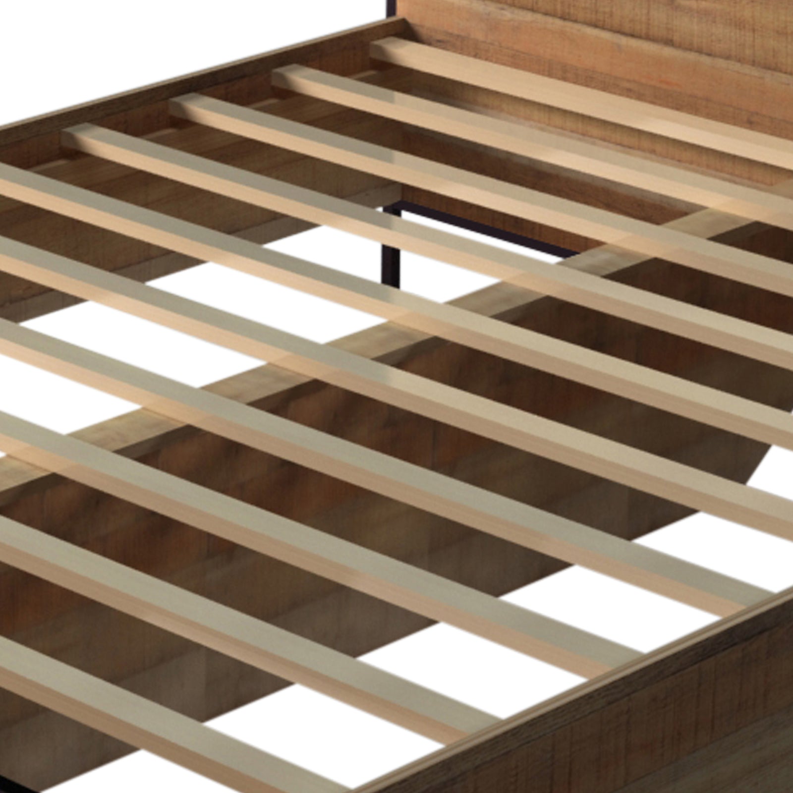 Mascot Bedframe Queen Size Oak - Cosy Abode