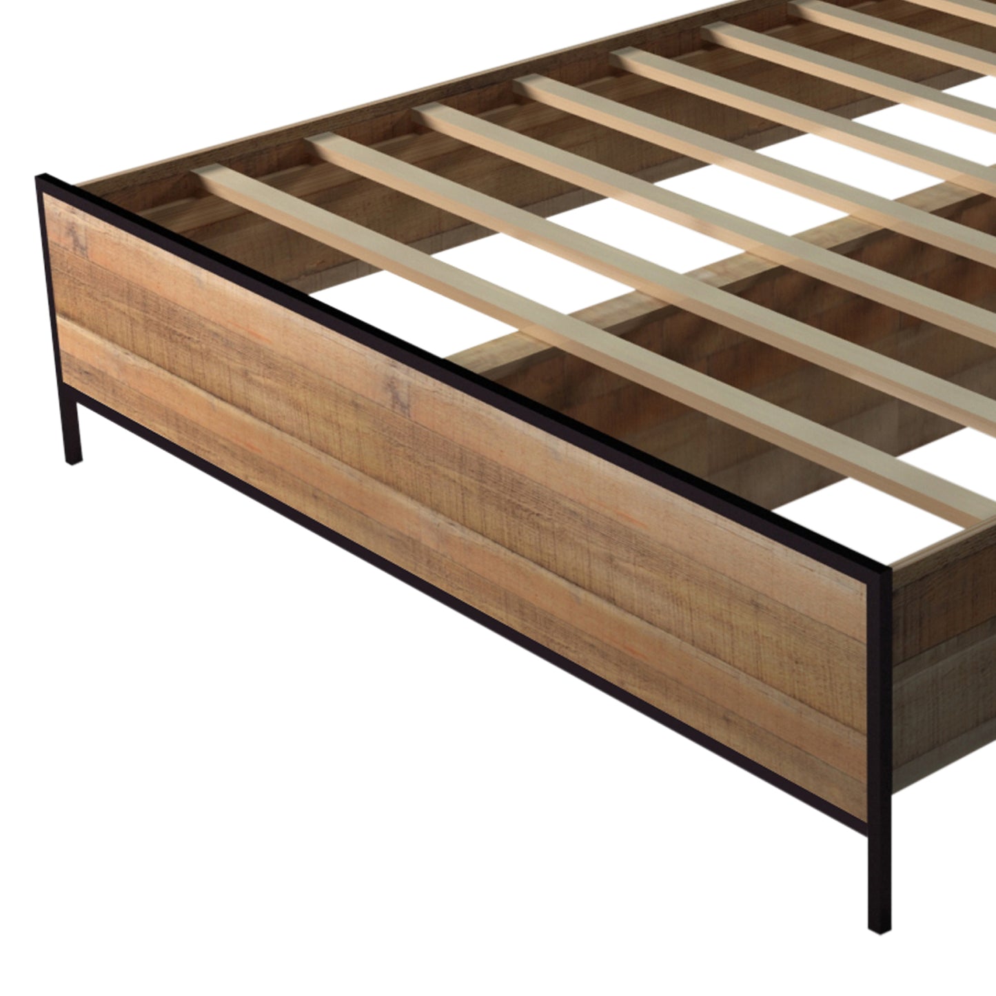 Mascot Bedframe Queen Size Oak - Cosy Abode
