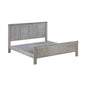 King Size Bed Frame with Solid Acacia Wood Veneered Construction in White Ash Colour - Cosy Abode