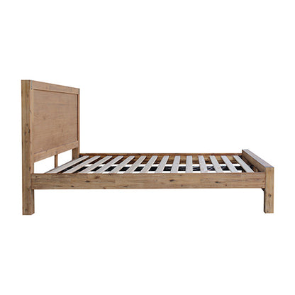 Bed Frame King Single Size in Solid Wood Veneered Acacia Bedroom Timber Slat in Oak - Cosy Abode