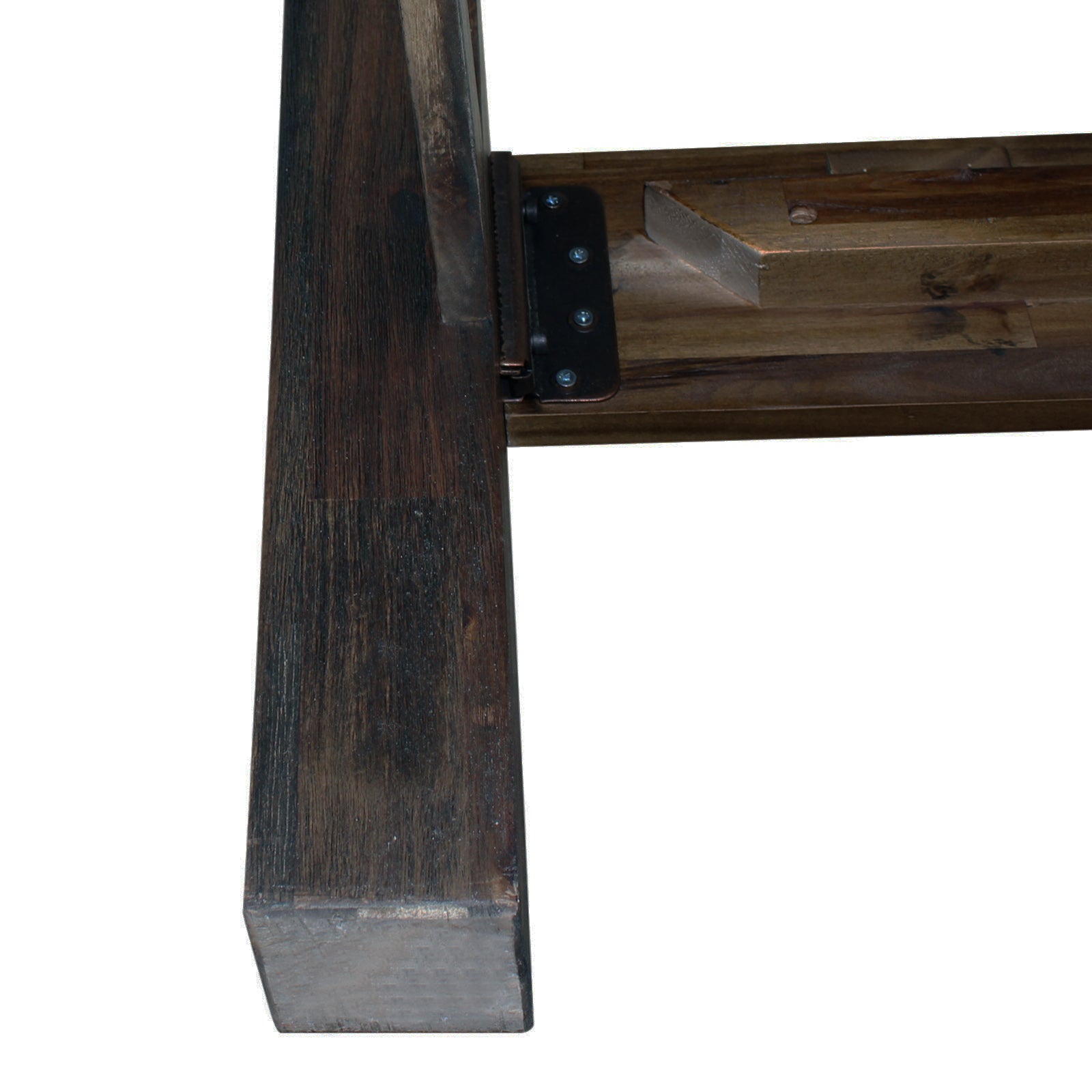 Bed Frame Queen Size in Solid Wood Veneered Acacia Bedroom Timber Slat in Chocolate - Cosy Abode