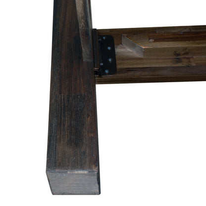 Bed Frame Queen Size in Solid Wood Veneered Acacia Bedroom Timber Slat in Chocolate - Cosy Abode