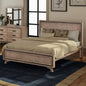 King Size Silver Brush Bed Frame in Acacia Wood Construction - Cosy Abode