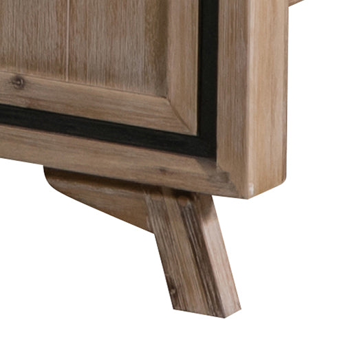 Queen Size Silver Brush Bed Frame in Acacia Wood Construction - Cosy Abode