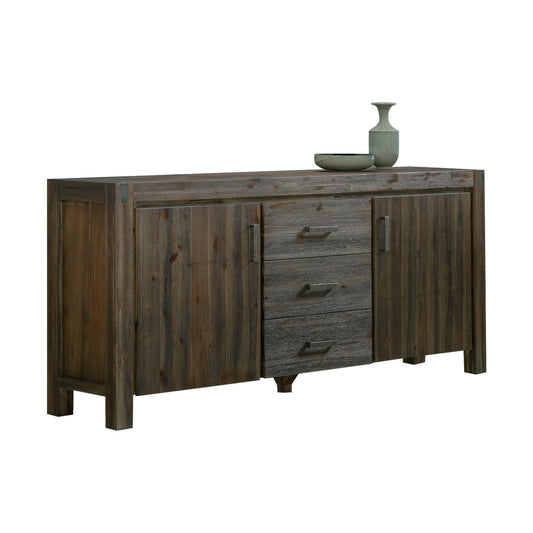 Buffet Sideboard in Chocolate Colour Constructed with Solid Acacia Wooden Frame Storage Cabinet with Drawers - Cosy Abode