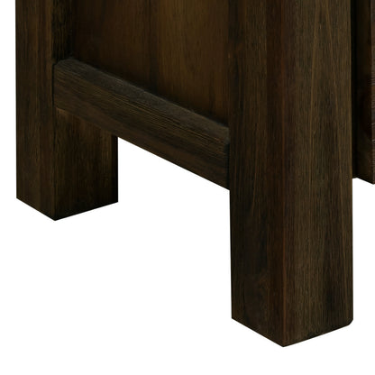Buffet Sideboard in Chocolate Colour Constructed with Solid Acacia Wooden Frame Storage Cabinet with Drawers - Cosy Abode